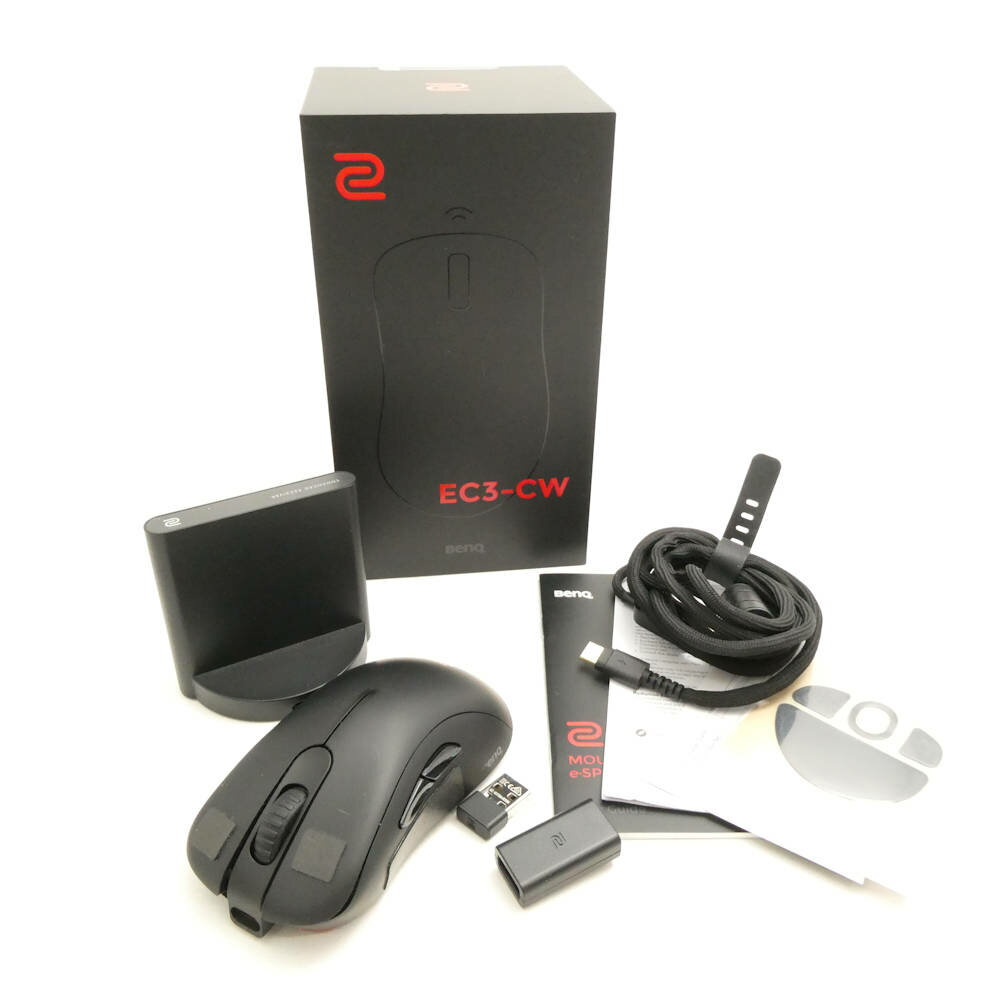 BenQ ベンキュー EC3-CW ゲーミングマウス PC周辺機器 有線 無線 HD224 【中古】