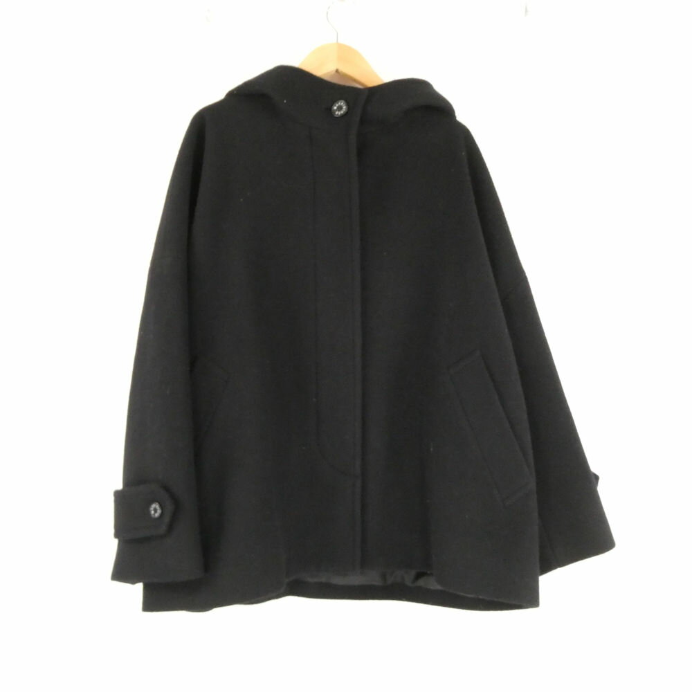 乐天商城 - 美品 MACKINTOSH マッキントッシュ G5B21-433-09 ROSLEY ロズリー ファインウールメルトンフーデット ショートコート 38 M ウール他 長袖フード付アウター レディース AU4261B3 【中古】
