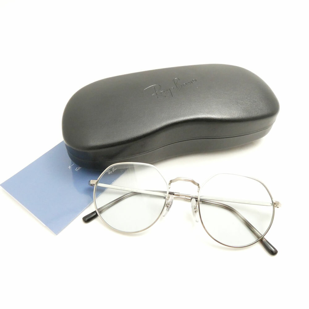 Rakuten - 美品 RayBan レイバン RB6465 JACK ジャック 2501 メガネ 度なしライトカラーレンズ 51□20-140 メタルフレーム 眼鏡 アイウェア 小物 メンズ AU4281 【中古】