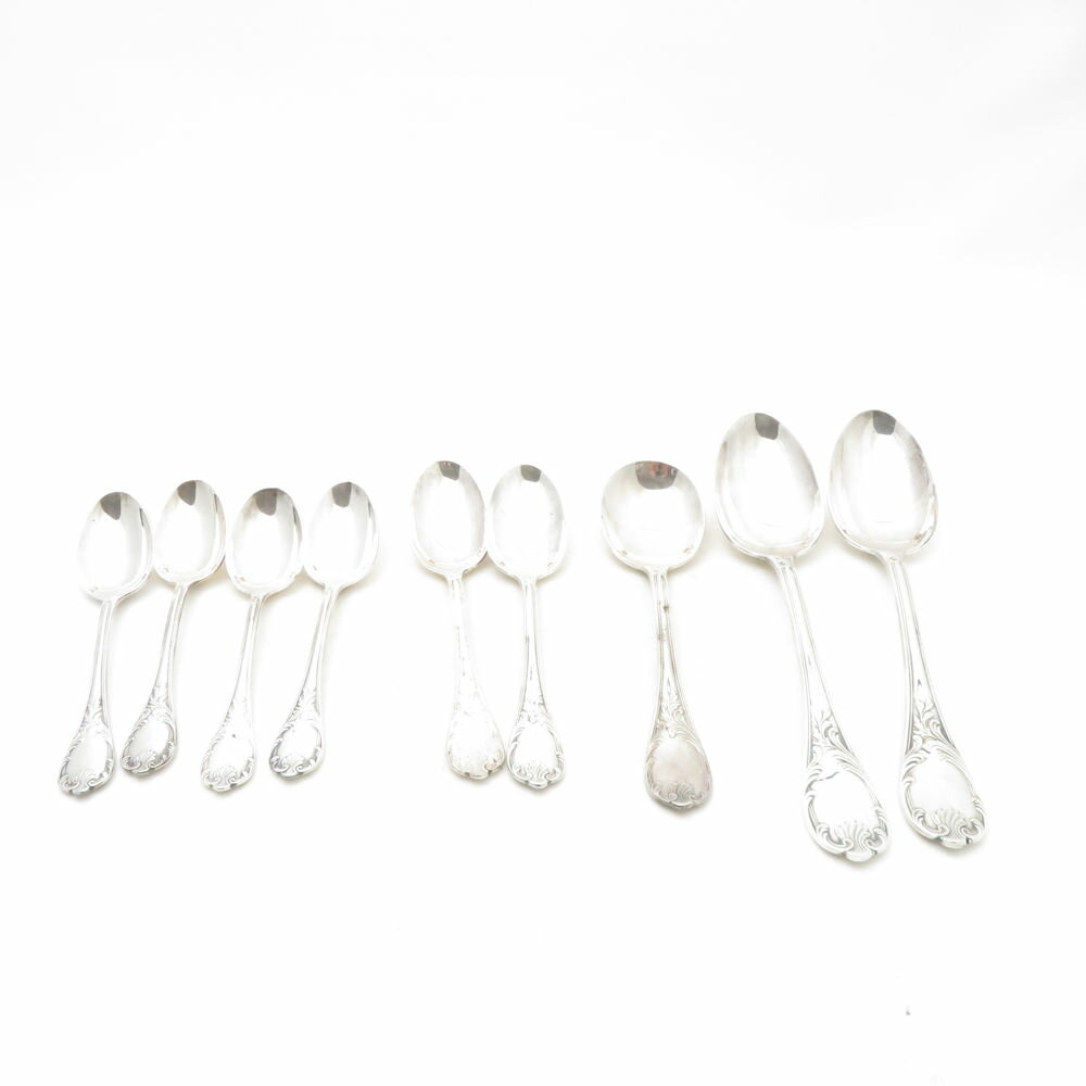 Christofle クリストフル マルリー テーブル＆ティー＆コーヒー＆コンソメスプーン 9点 セット カトラリー シルバープレート SC10726A3 【中古】