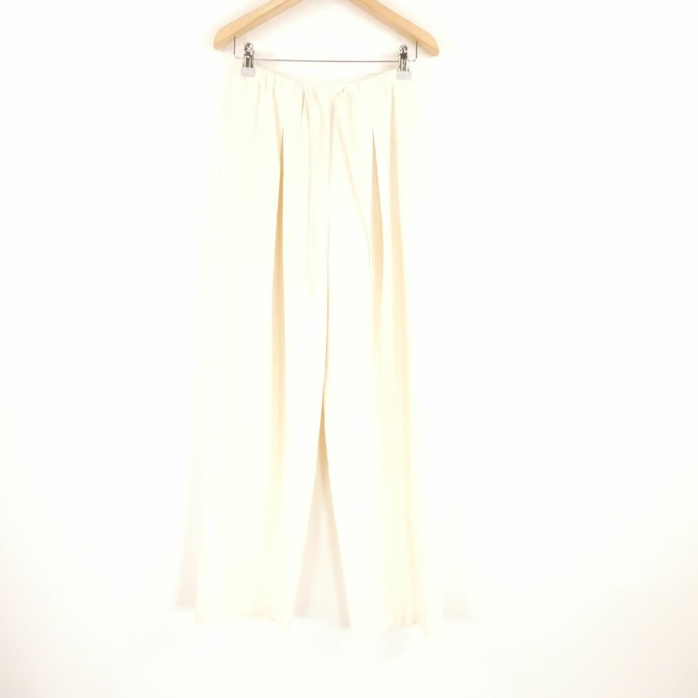 樂天商城 - 美品 Theory セオリー 01-5106403 Admiral Crepe Pleated Pant イージートラウザーパンツ XXX0 トリアセテート他 アイボリー系 レディース AO3791A88 【中古】