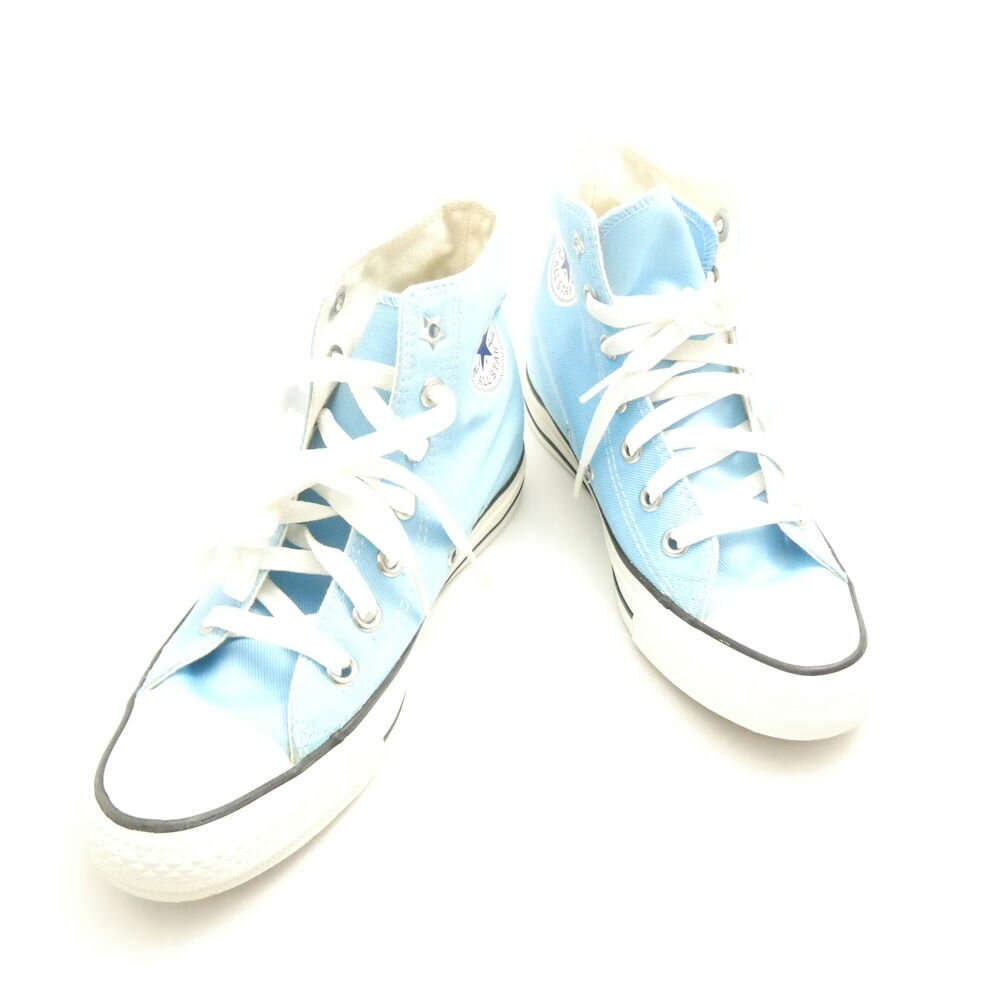 美品 CONVERSE コンバース インヒールスニーカー 23cm ハイカット ライトブルー オールスター レディース AO4004 【中古】