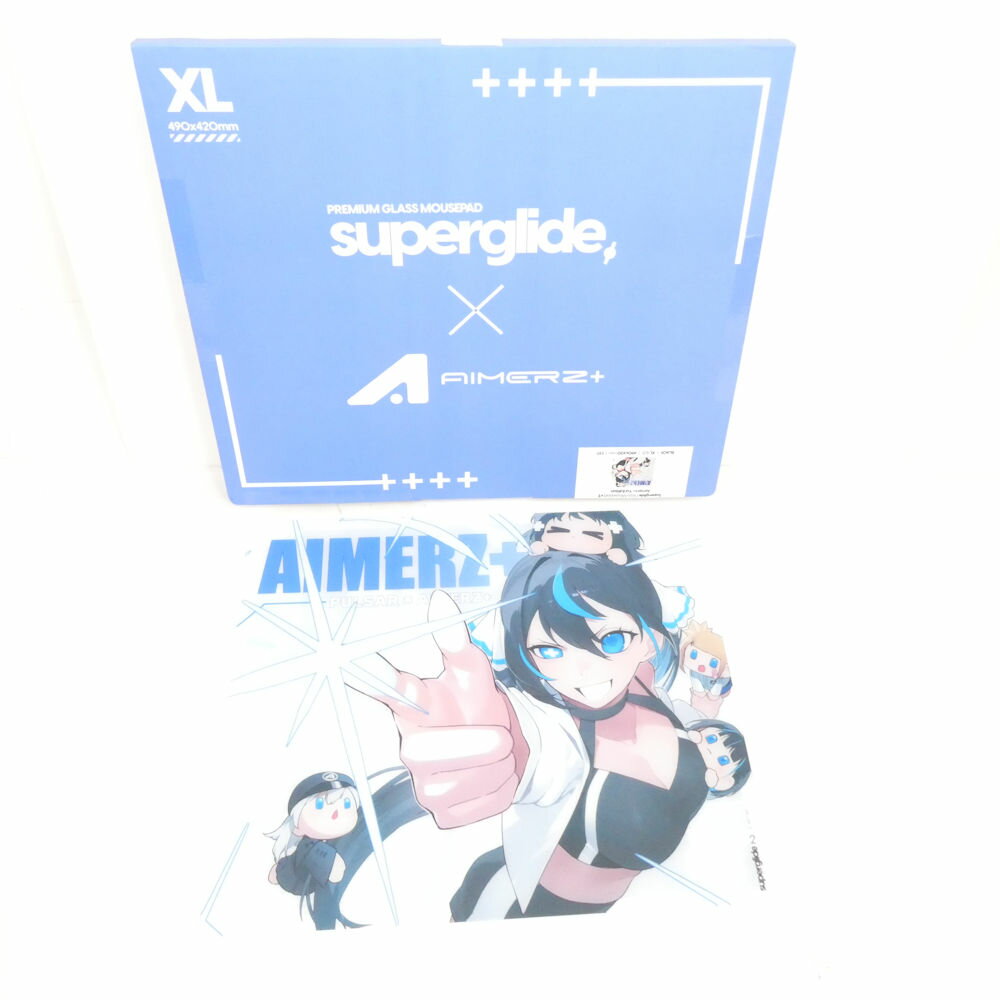 美品 Pulsar Gaming Gears パルサー Superglide v2 Aimerz Yui Edition ゲーミング ガラスマウスパッド 490×420mm XL 限定世界500枚 FPS eスポーツ PC HU1747 【中古】