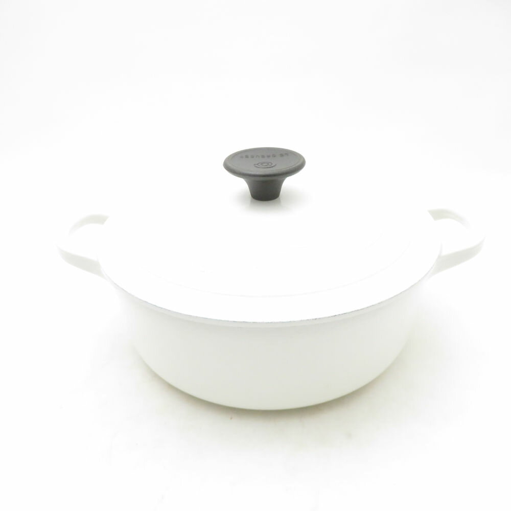 Le Creuset ルクルーゼ ココットロンド 両手鍋 18cm ほうろう ホーロー 琺瑯 SC1 ...