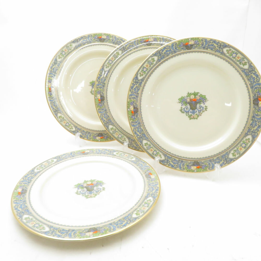 Rakuten - 美品 LENOX レノックス オータム 大皿 4枚 セット 27cmプレート 金彩 USA製 SC10867S1 【中古】
