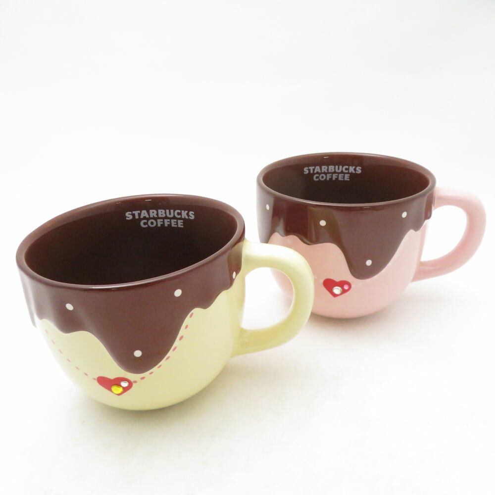 Rakuten - 未使用 STARBUCKS スターバックス バレンタイン2010 スイートマグ マグカップ 2点 セット ラインストーン SM5072E2 【中古】