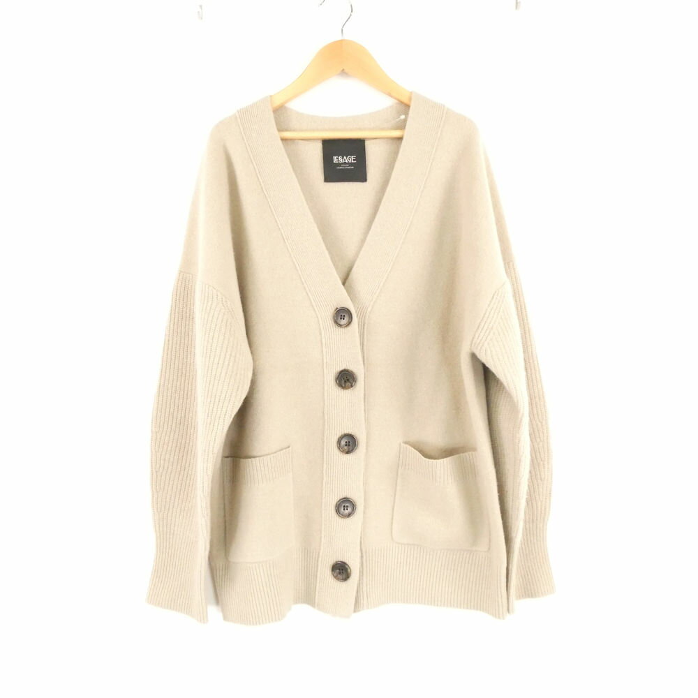 乐天商城 - 美品 JOURNAL STANDARD LESSAGE ジャーナルスタンダード レサージュ カーディガン ウール カシミヤ 他 ニット 切替え レディース AM8518A49 【中古】