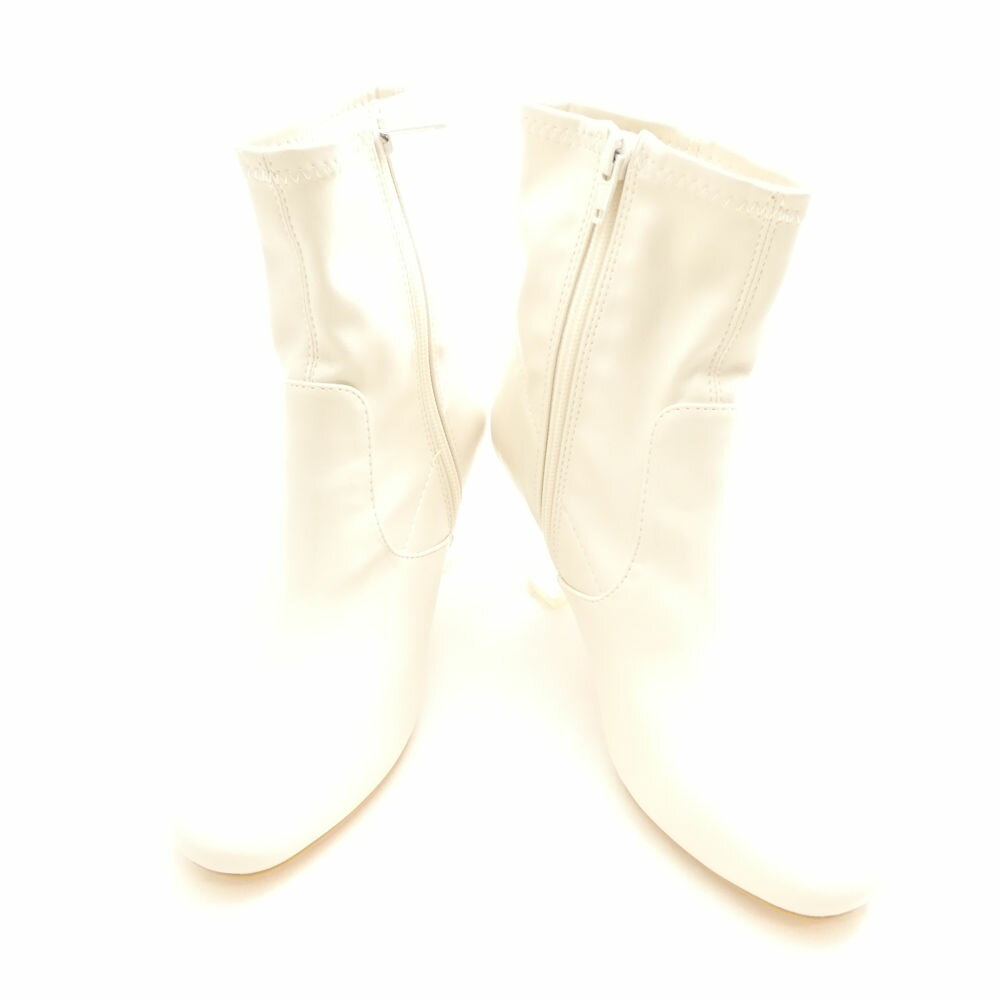 未使用 MERCURYDUO マーキュリーデュオ ショートブーツ 36 クリアヒール ストレッチ レディース AM8530 【中古】