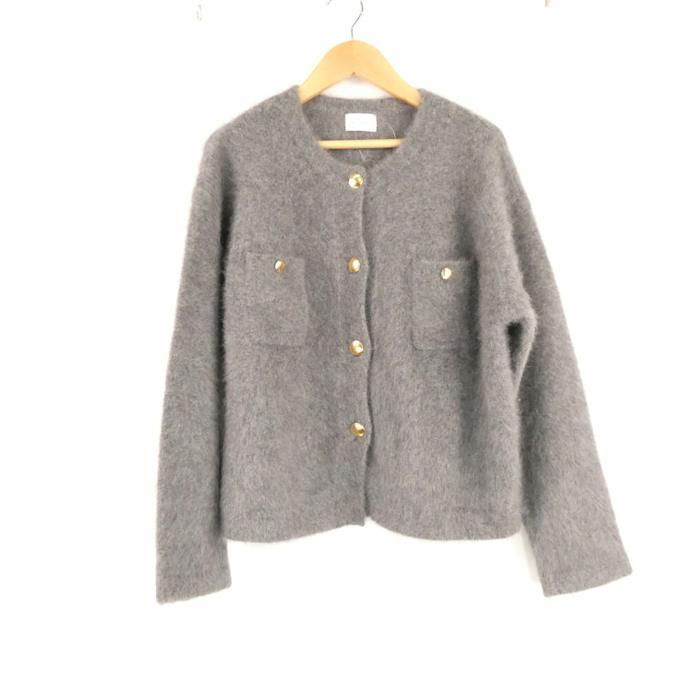 Rakuten - 美品 GREEN LABEL RELAXING グリーンレーベルリラクシング 3628-119-0905 カーディガン F フォックス カシミヤ 他 長袖 ヘアリーニット レディース AM8565A47 【中古】
