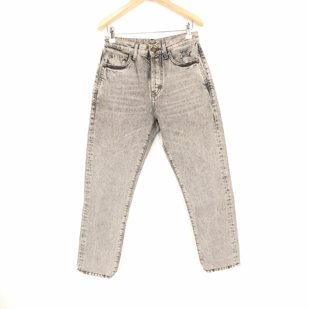 미품 SAINT LAURENT 산 로랑 500454 YE805 데님 팬츠 25 코튼 100 % 청바지 지팡이 여성 AM8571A44 [중고]