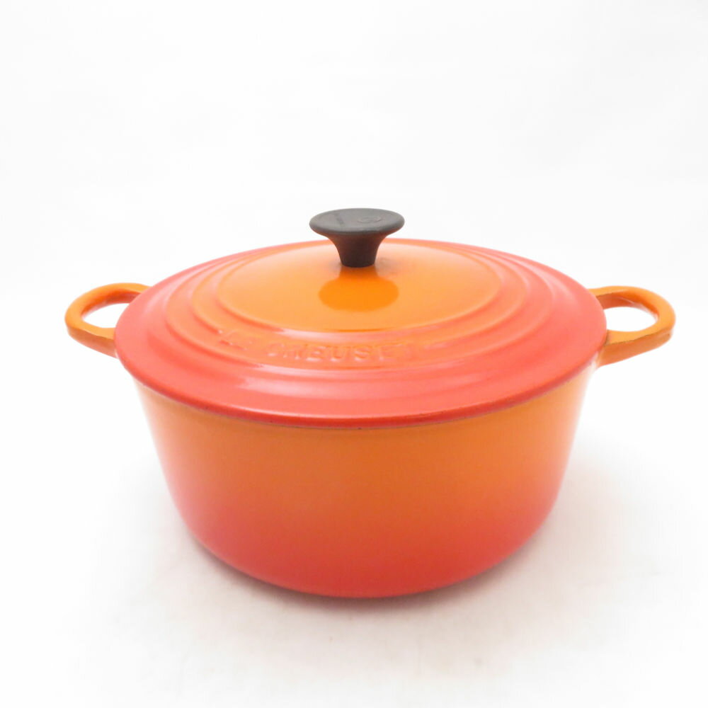 美品 Le Creuset ルクルーゼ ココットロンド 両手鍋 22cm 料理 SO3866T1 【中古】