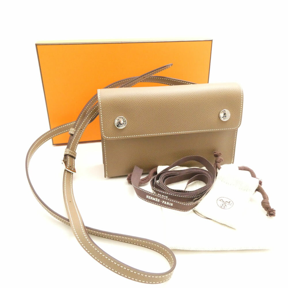 樂天商城 - 未使用 HERMES エルメス ナップトゥーゴー ヴォーエプソン ショルダーバッグ 2024年 W刻印 エトゥープ シルバー金具 レディース AC1792W3 【中古】