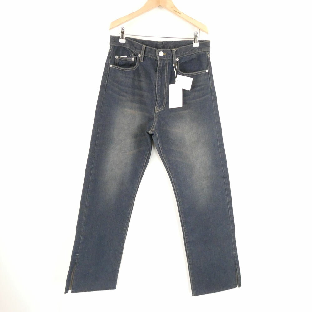 미사용 RIVE DROITE 리브드로와 RDZ5031403A0001 slit DENIM 데님 팬츠 38 코튼 100% 청바지 지판 레이디스 AM8574A11 [중고]