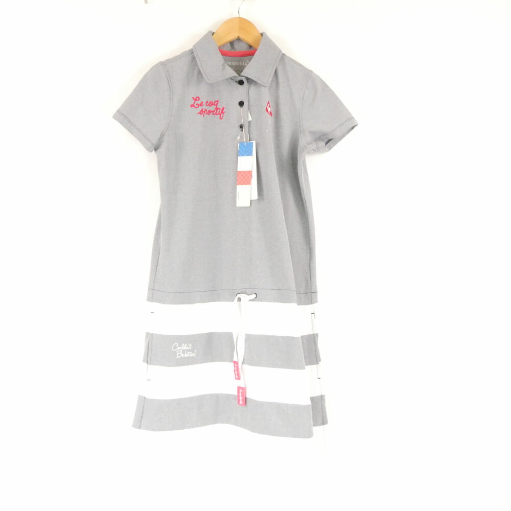 Rakuten - 未使用 le coq sportif ルコックスポルティフ ワンピース M ポリエステル100％ ゴルフ 半袖 ひざ下 レディース AM8600A24 【中古】