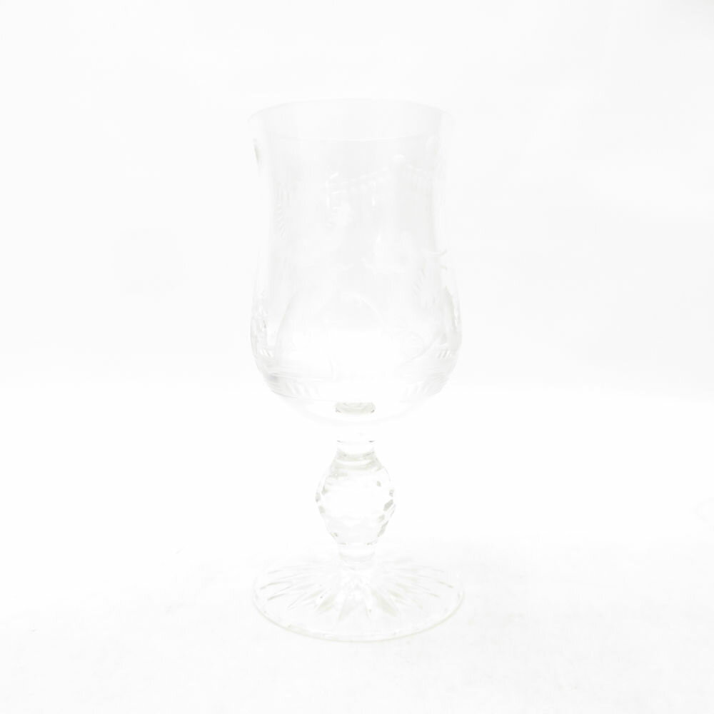 美品 Meissen Crystal マイセンクリスタル アラビアンナイト 千夜一夜物語 ワイングラス 1客 H13cm 竜と女性 SC10806B1 【中古】