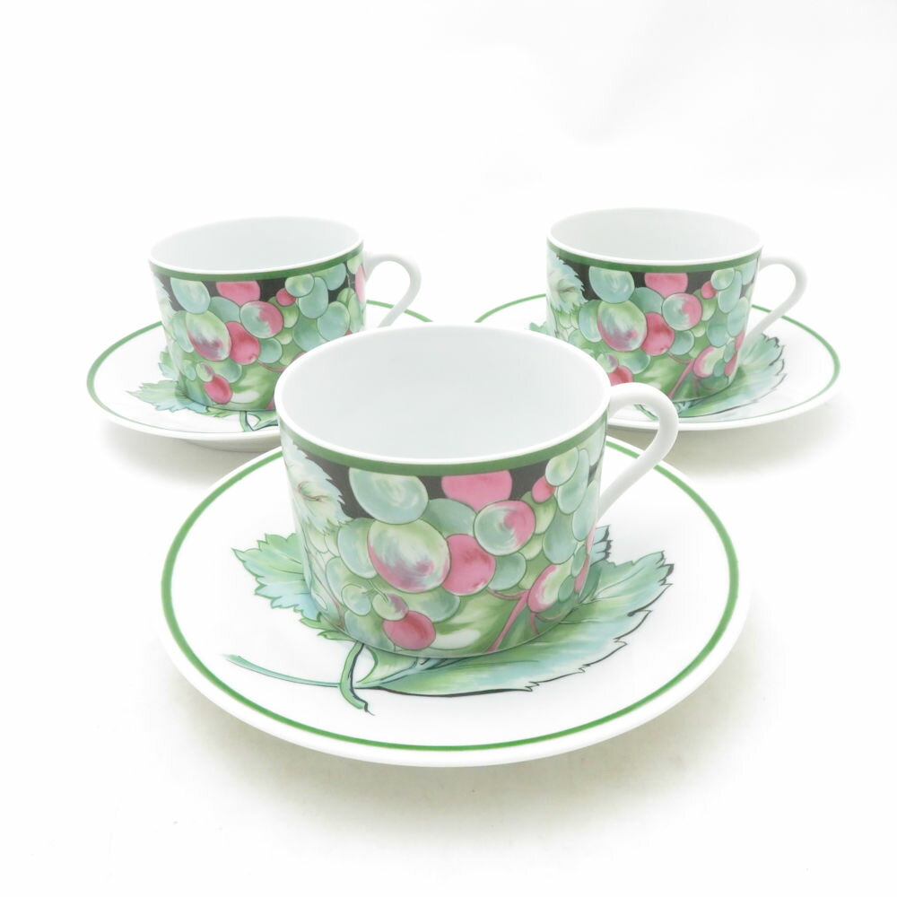 樂天商城 - 美品 PHILIPPE DESHOULIERES フィリップデズリエ コーヒーカップ＆ソーサー 3客 セット 珈琲 リモージュ SU13814X1 【中古】