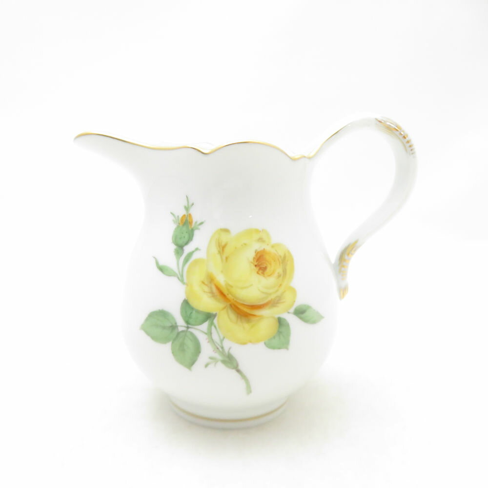 美品 MEISSEN マイセン マイセンのバラ(イエロー)020610 クリーマー 1点 イエローロ ...