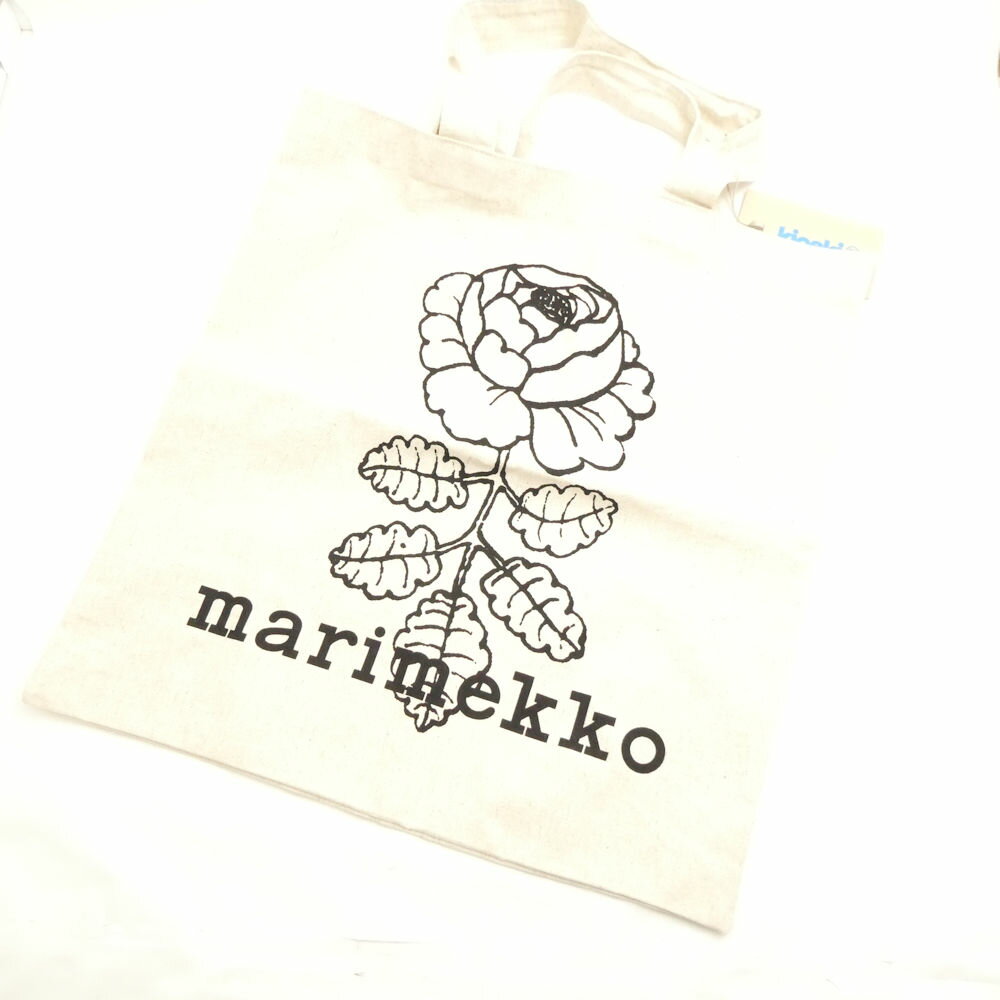 未使用 marimekko マリメッコ ヴィヒキルース トートバッグ ハンドバッグ 花 ロゴ レディース AD1767 【中古】