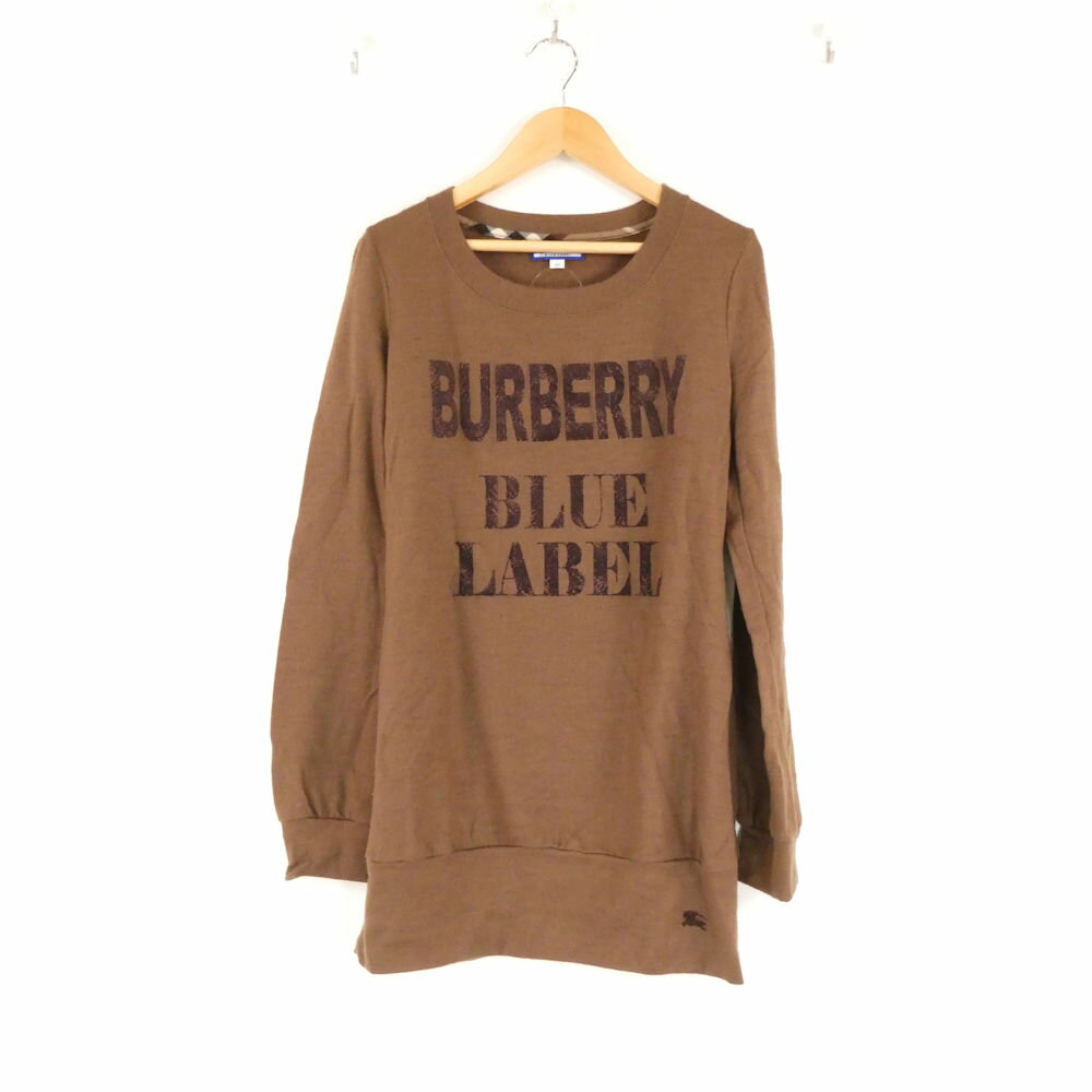 美品 BURBERRY BLUE LABEL バーバリー ニットプルオーバー 38 ウール100％ 長袖 レディース AO4039A2 【中古】