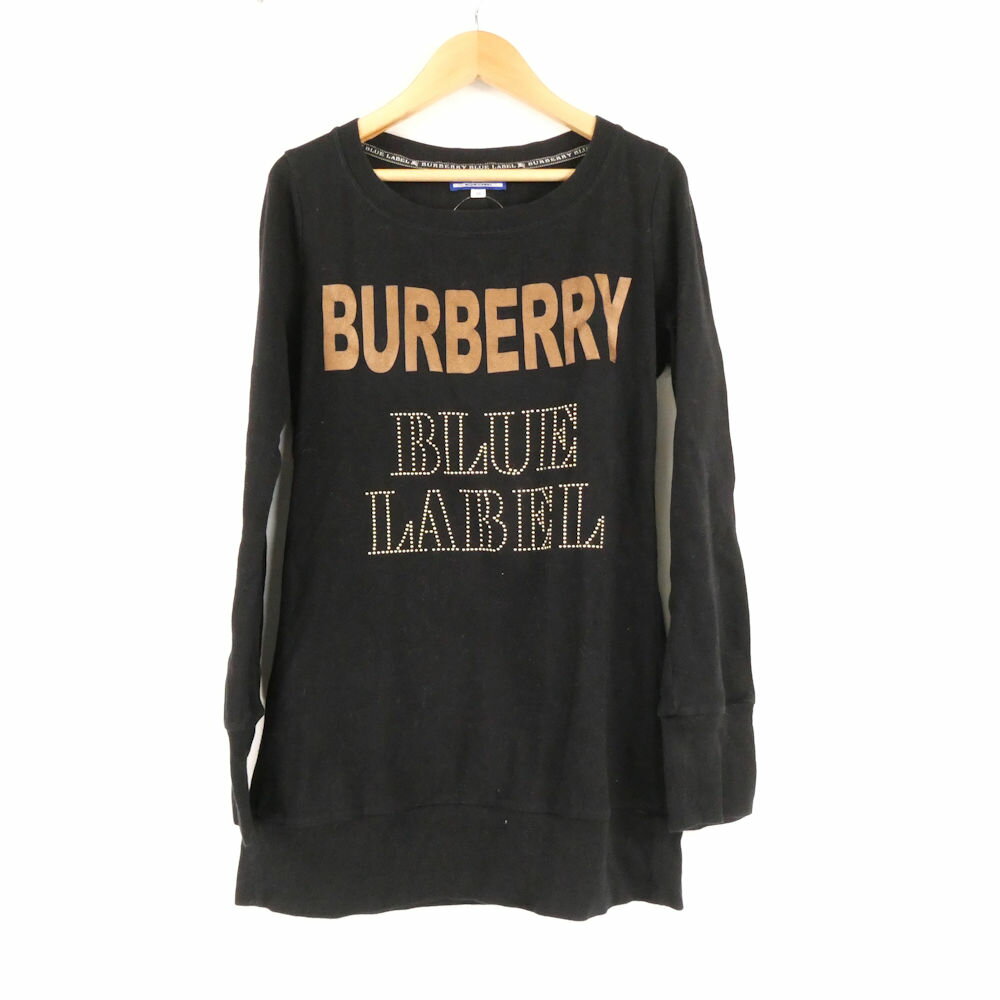 美品 BURBERRY BLUE LABEL バーバリー 長袖Tシャツ 38 綿100％ レディース AO4040A2 【中古】