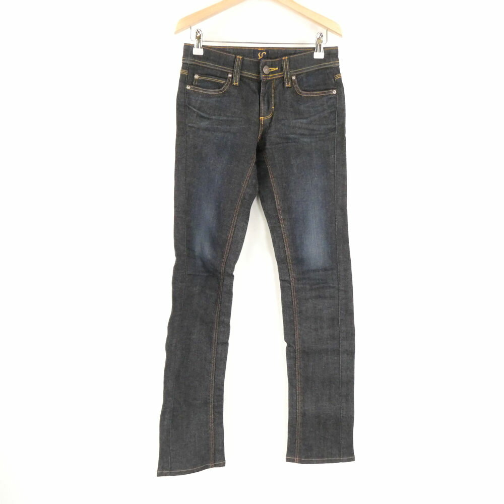 EDWIN エドウィン サムシング V2262 デニムパンツ 27×33 綿他 フルレングス ヴィーナスデニム スキニー レディース AO4060A28 【中古】