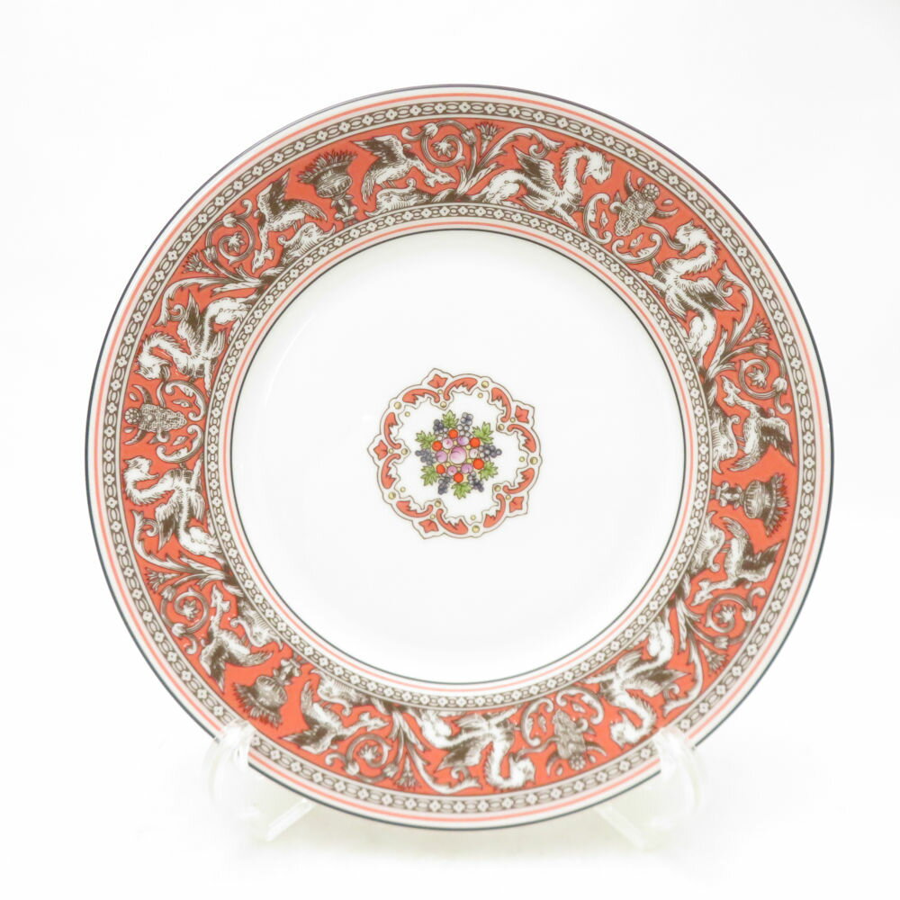 未使用 WEDGWOOD ウェッジウッド フロレンティーン サーモン 中皿 20cmプレート サラダ デザート SC11032L1 【中古】