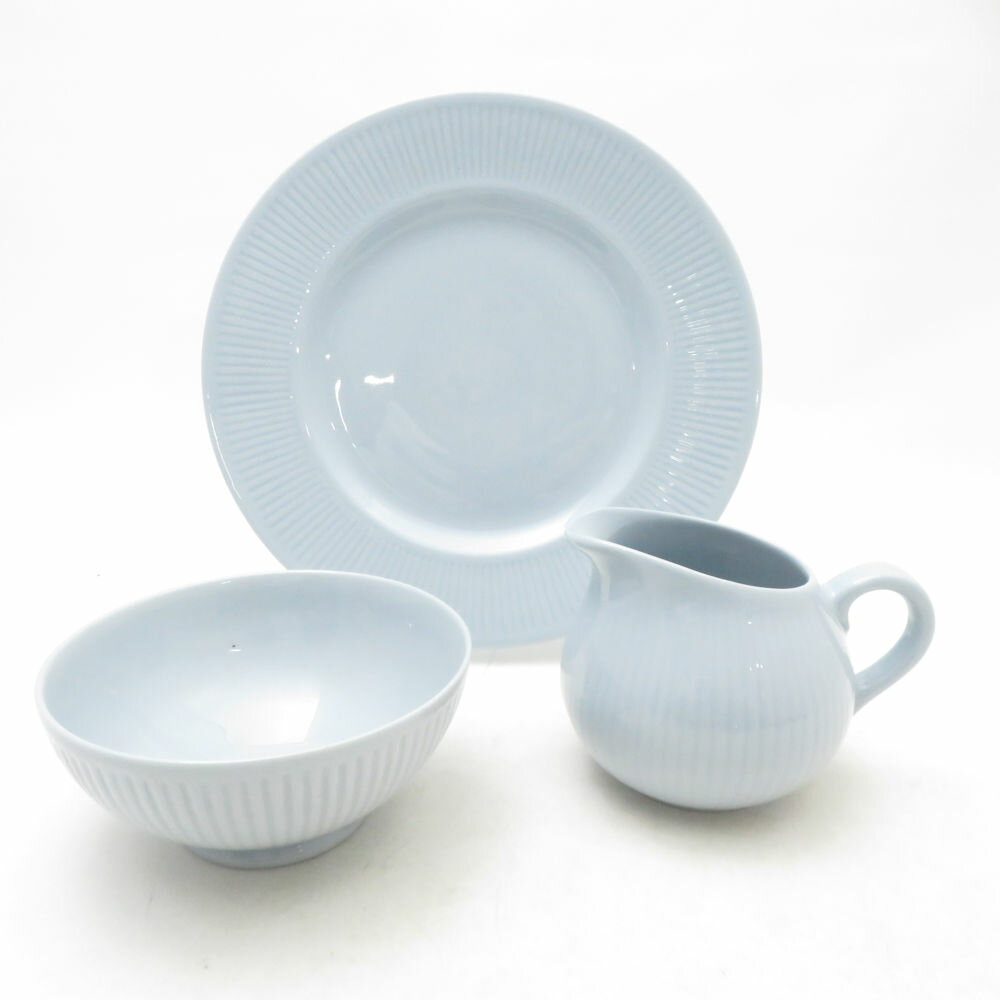 ARABIA アラビア ソインツ クリーマー シュガーボウル プレート 3点 セット 北欧 王冠 旧ロゴ SM5179F2 【中古】