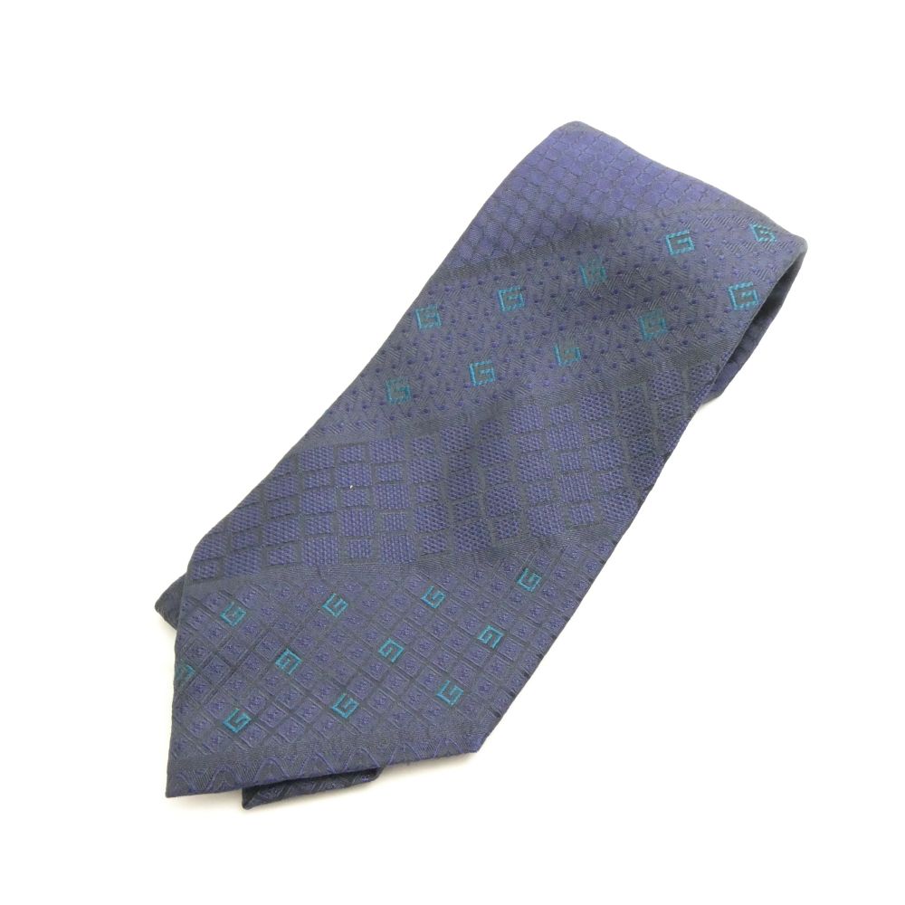 GUCCI - 美品 GUCCI グッチ ネクタイ シルク グリーン Gロゴ メンズ AN3110 【中古】