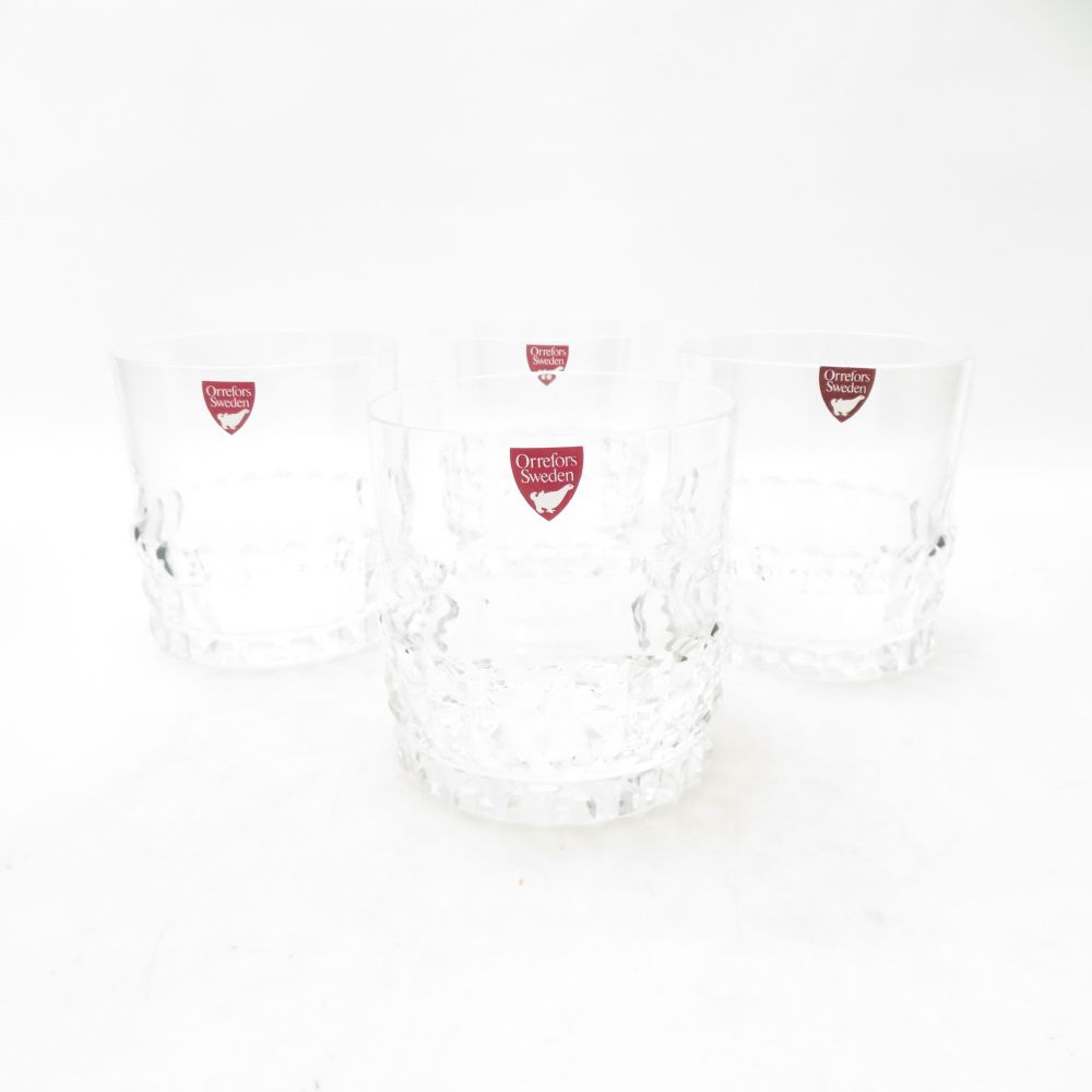 Rakuten - 美品 Orrefors オレフォス Silvia シルビア タンブラー 4点 セット グラス SC11084G2 【中古】