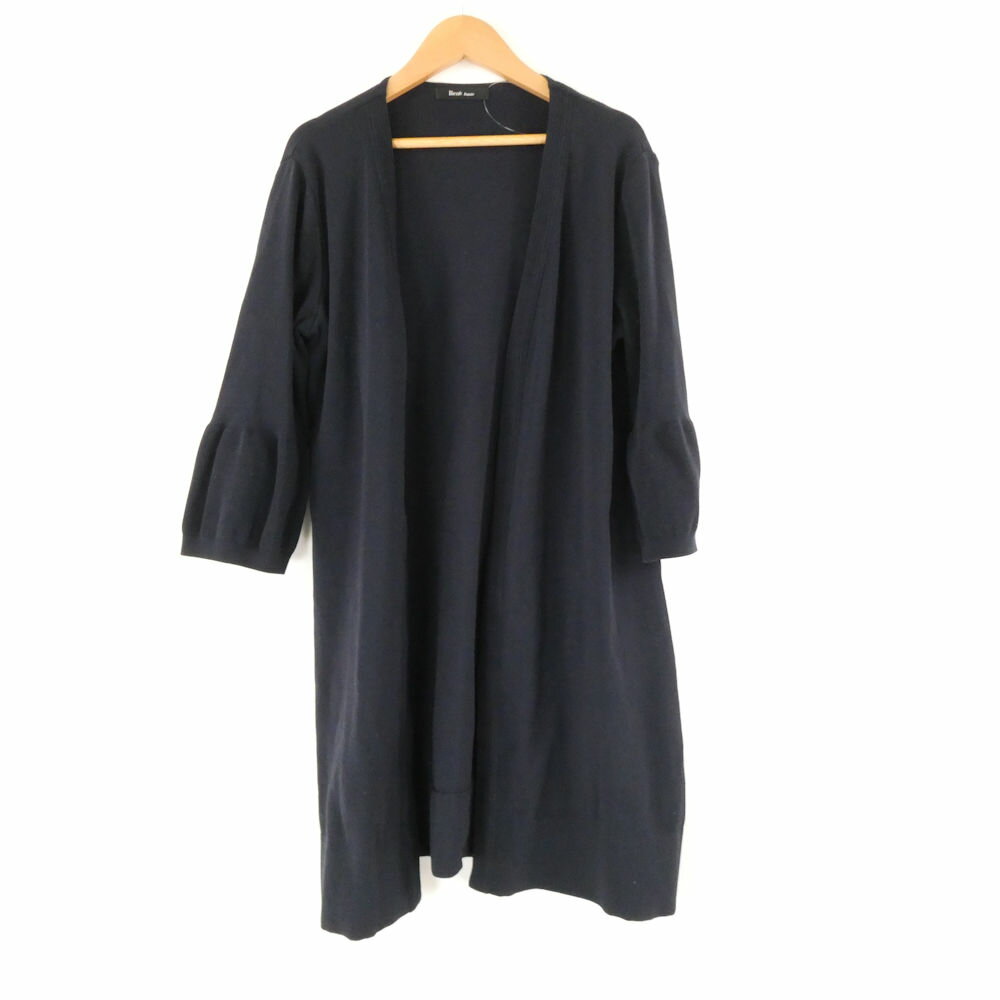 Rakuten - 美品 Rene basic ルネ 5832050 ロングカーディガン 38 Lサイズ相当 レーヨン他 七分袖 レディース AD1836A21 【中古】