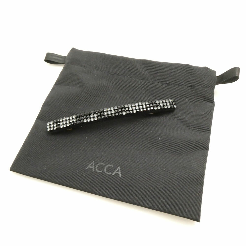 美品 acca アッカ 20900004 ブリジットバレッタ クリスタル ヘアアクセ レディース AM8692 【中古】