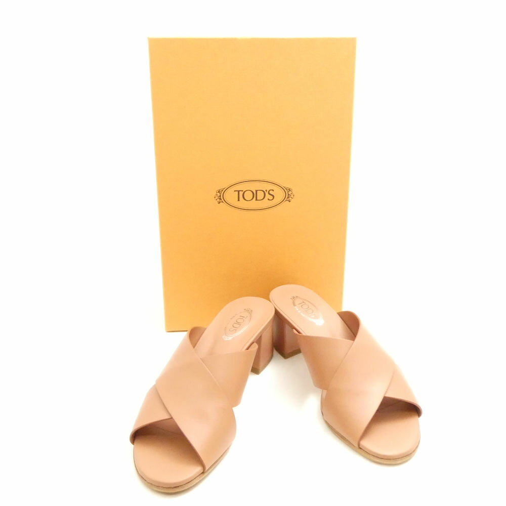 乐天商城 - 未使用 TOD'S トッズ クロスストラップサンダル 36 ヒール ミュール レディース AM8703 【中古】