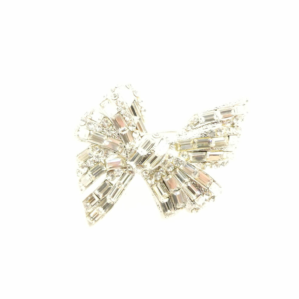 Rakuten - 美品 FOXEY BOUTIQUE フォクシー ブローチ 白 シルバー リボン レディース AN3183 【中古】