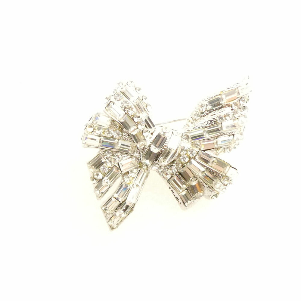 Rakuten - 美品 FOXEY BOUTIQUE フォクシー ブローチ 白 シルバー リボン レディース AN3190 【中古】