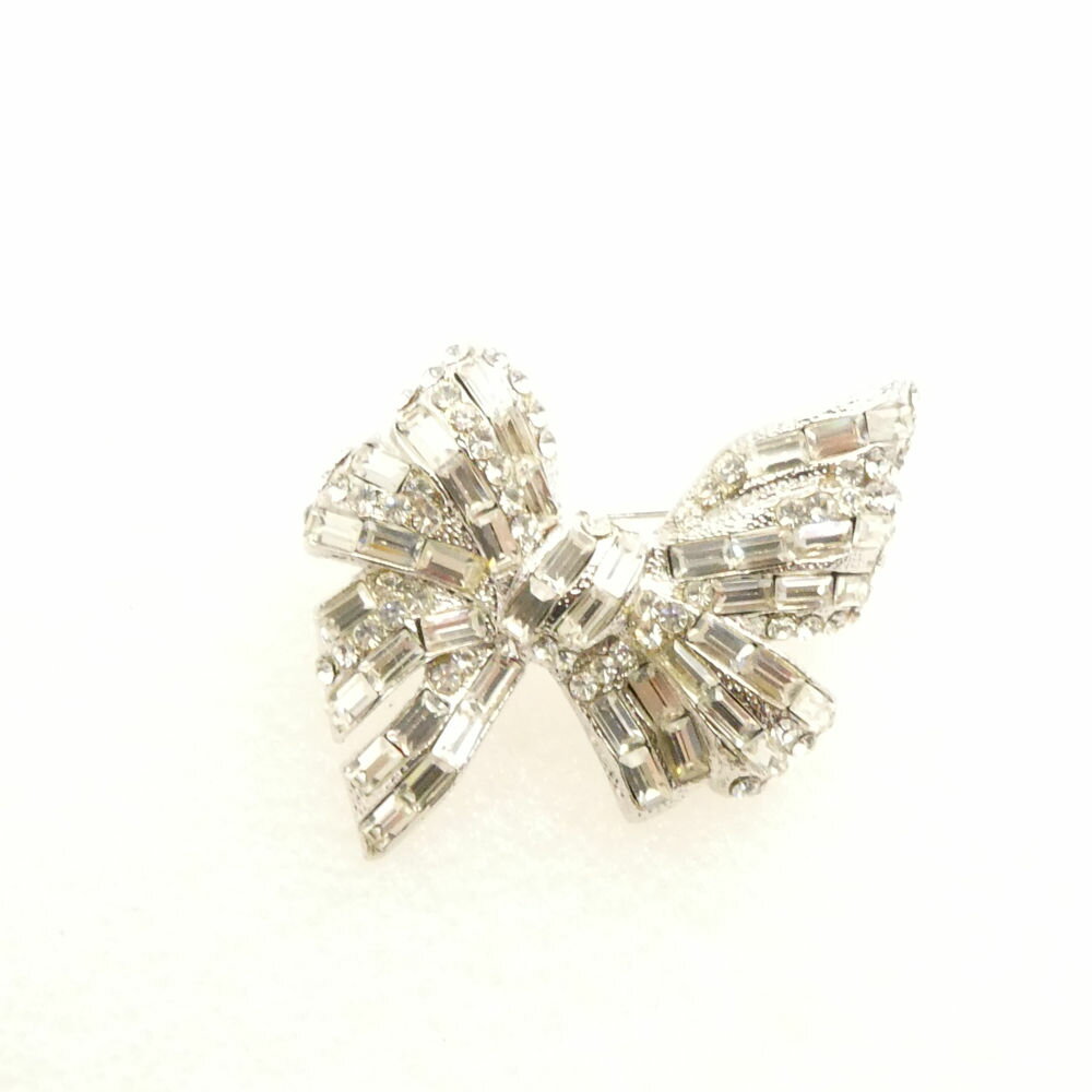 Rakuten - 美品 FOXEY BOUTIQUE フォクシー ブローチ 白 シルバー リボン レディース AN3191 【中古】