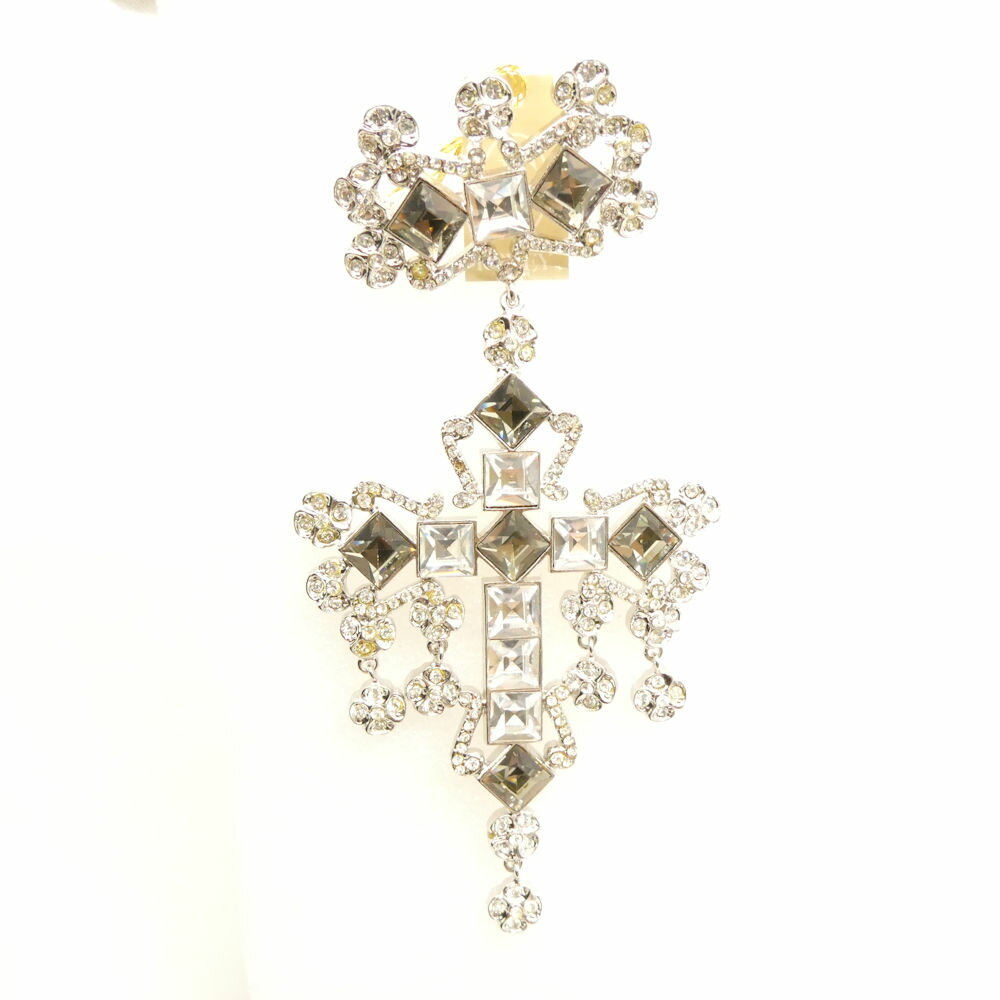 Rakuten - 美品 FOXEY BOUTIQUE フォクシー ブローチ 白 シルバー クロス レディース AN3202 【中古】