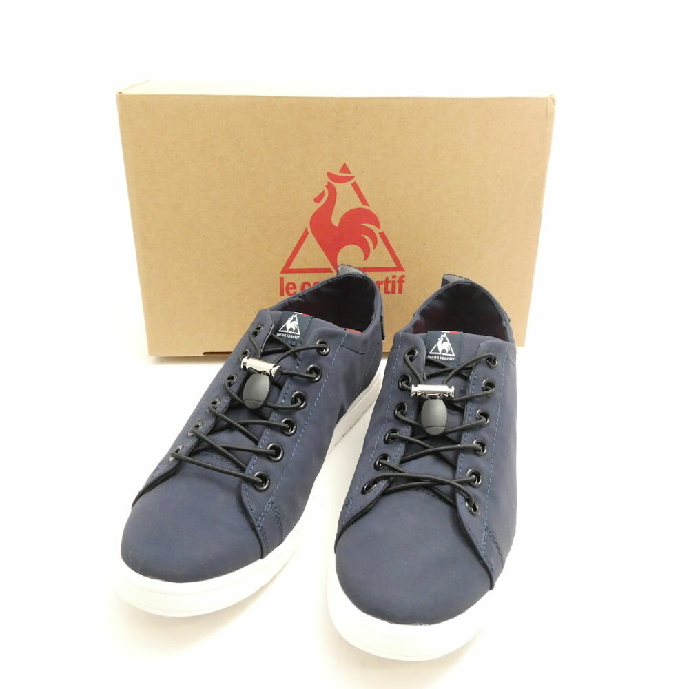 未使用 le coq sportif ルコックスポルティフ QL1PJC33NV LA アルマ T+R スニーカー 24cm ローカット レディース AO4162 【中古】