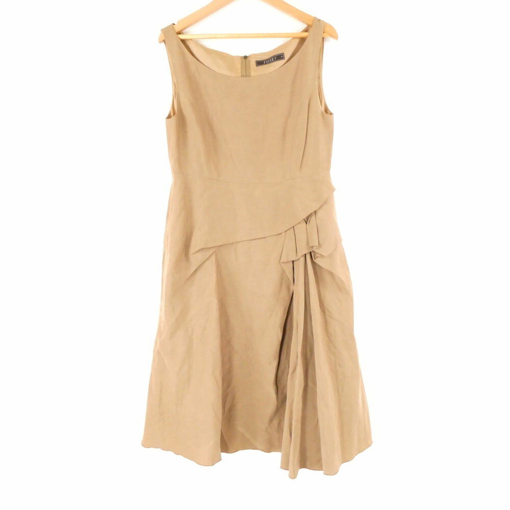 Rakuten - 美品 FOXEY BOUTIQUE フォクシー 30631 ノースリーブワンピース 38 S相当 テンセル他 ひざ丈 ポケット有 レディース AC1829A62 【中古】