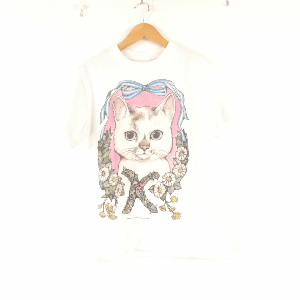 Rakuten - ヒグチユウコ ボリス雑貨店 KOHARU こはる Tシャツ S コットン100% 半袖 完売品 猫 ねこ カットソー トップス レディース AU4415A5 【中古】