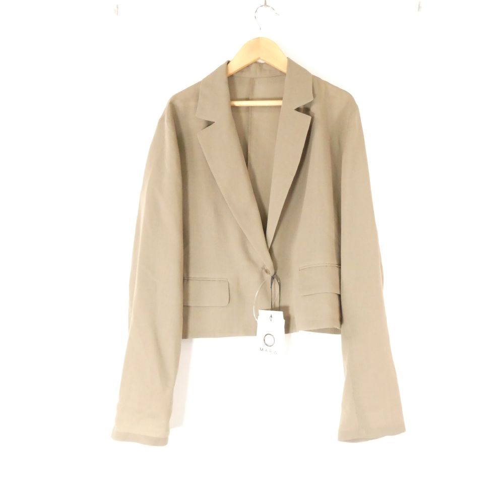 Rakuten - 美品 MARW UNITED ARROWS マルゥ ユナイテッドアローズ 9122 604 0024 2750 シアー ショート ジャケット 38 ポリエステル モカ 長袖 レディース AN3235A11 【中古】