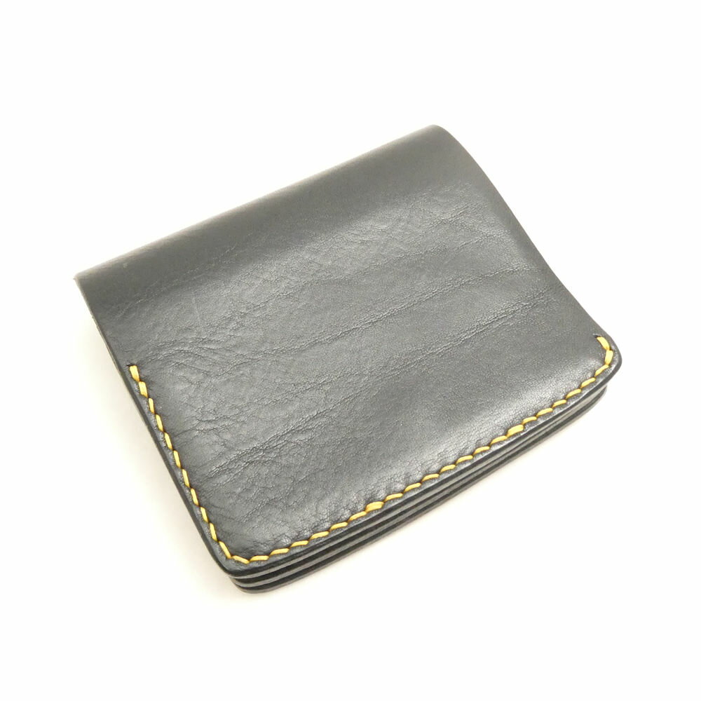 C, L, R, W - 美品 kamekura leather MiW-01 AIBO 二つ折り財布 サイフ AM8709 【中古】