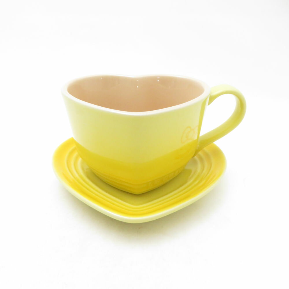 未使用 Le Creuset ルクルーゼ ハローキティ 誕生35周年 ハートマグ＆トレイ ストーンウ ...
