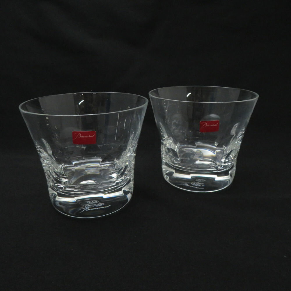 未使用 Baccarat バカラ ベルーガ 2104387 タンブラー 2点 クリスタル ペア ロックグラスL オールドファッション SU14207G2 【中古】