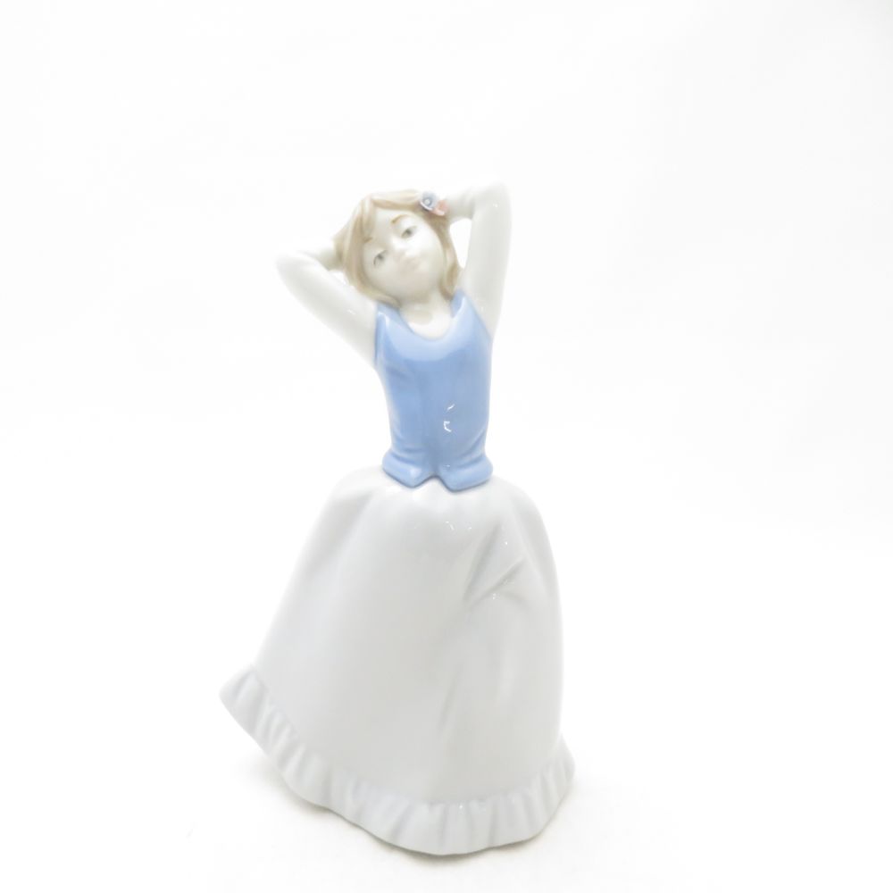 樂天商城 - 美品 NADAL ナダル 2670 フィギュリン 花飾り 少女 置物 インテリア 陶器人形 SU14160A2 【中古】