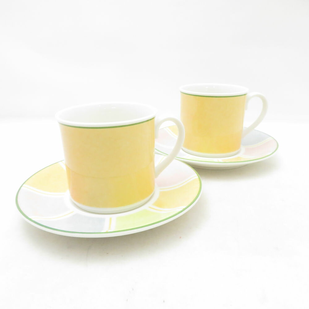樂天商城 - 美品 Villeroy&Boch ビレロイ＆ボッホ ツイスト カップ＆ソーサー 2客 ペア デミタス コーヒー SU14256K1 【中古】