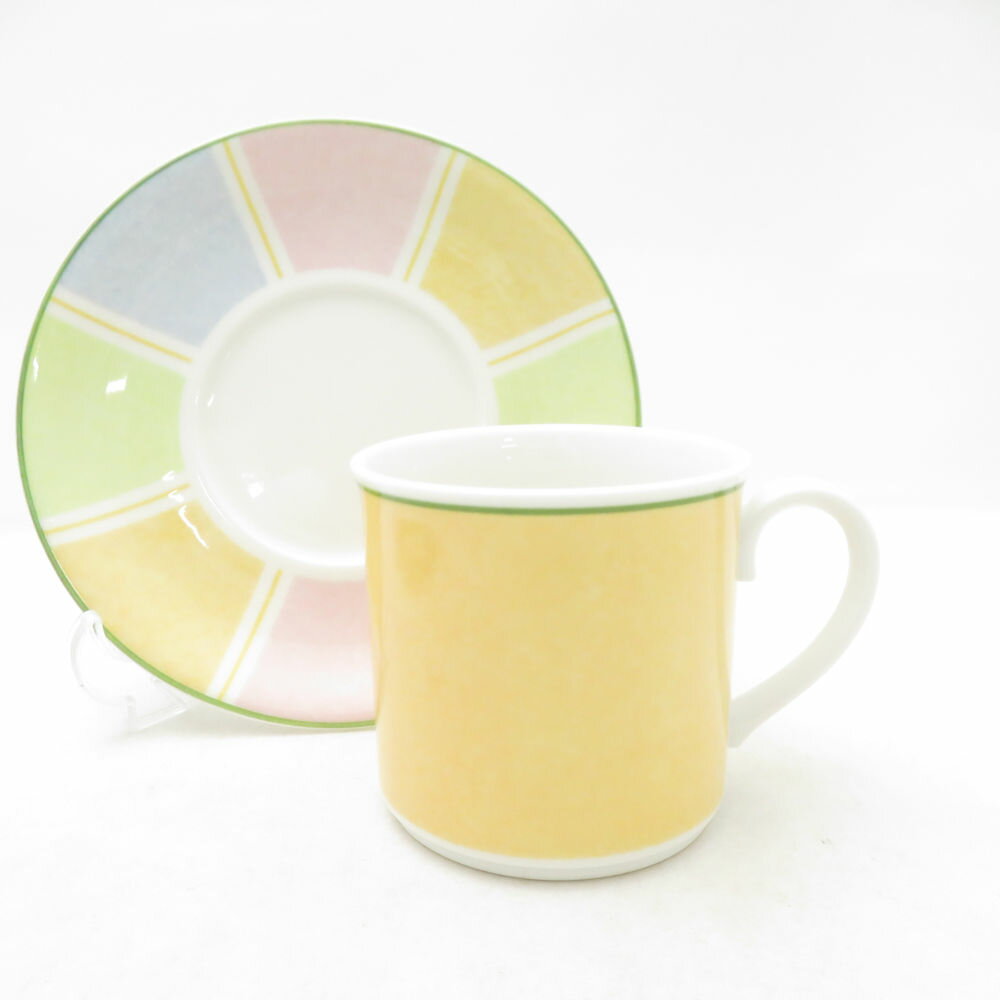 美品 Villeroy&Boch ビレロイ＆ボッホ ツイスト カップ＆ソーサー 2客 ペア デミタス コーヒー SU14256K1 【中古】