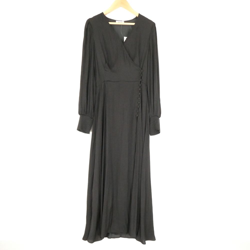 美品 FRAY I.D フレイアイディー FWFO214109 レザーベルテッドカシュクールワンピース 0 ポリエステル100％ 長袖 ロング丈 レディース AM8761A31 【中古】