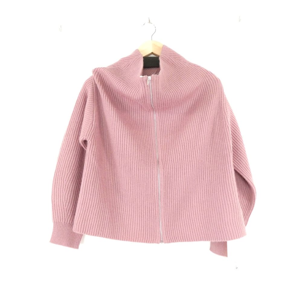 未使用 FRAY I.D フレイアイディー FWNT245026 2wayオフショルスキッパージップニット F ナイロン ウール 他 長袖 パーカー レディース AM8784A93 【中古】