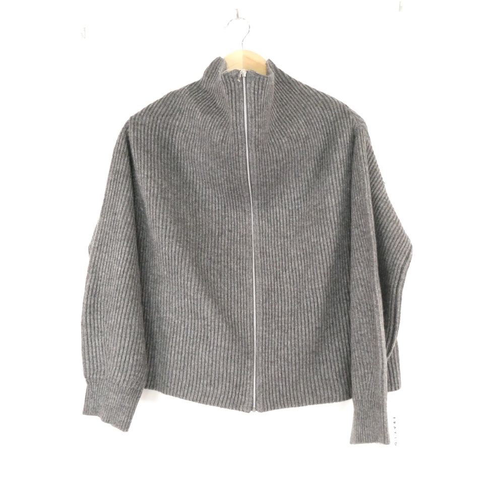 乐天商城 - 未使用 FRAY I.D フレイアイディー FWNT245026 2wayオフショルスキッパージップニット F ナイロン ウール 他 長袖 パーカー レディース AM8785A93 【中古】