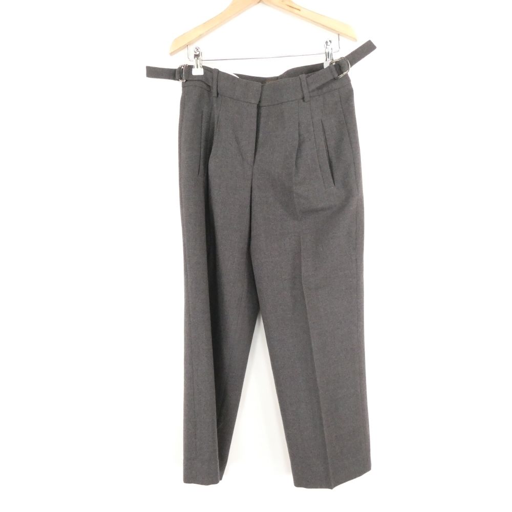 美品 PESERICO ペゼリコ P4992 パンツ 38 S～Mサイズ ウール ポリウレタン スラックス 七分丈 レディース AN3304A74 